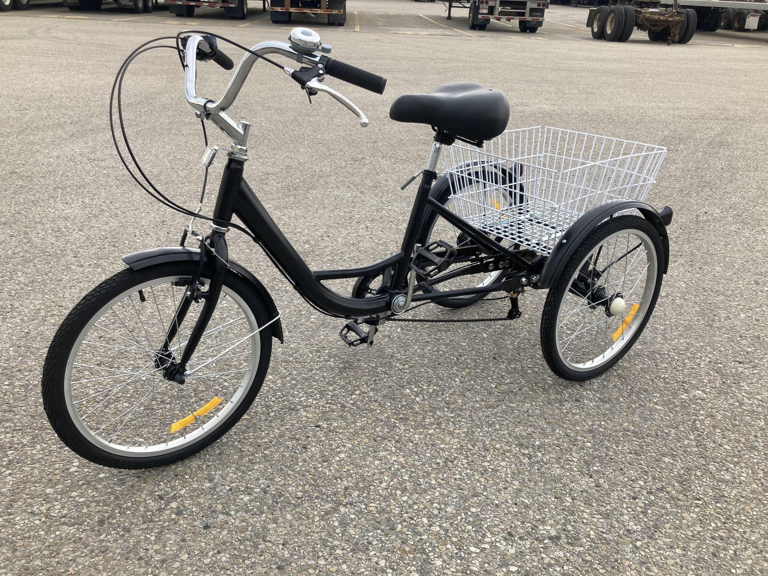 New 24-Inch Adult Tricycle 3-Wheel Bicycle with Basket – 7-Speed Shimano – SKU#TRI24ADULT - Image 3