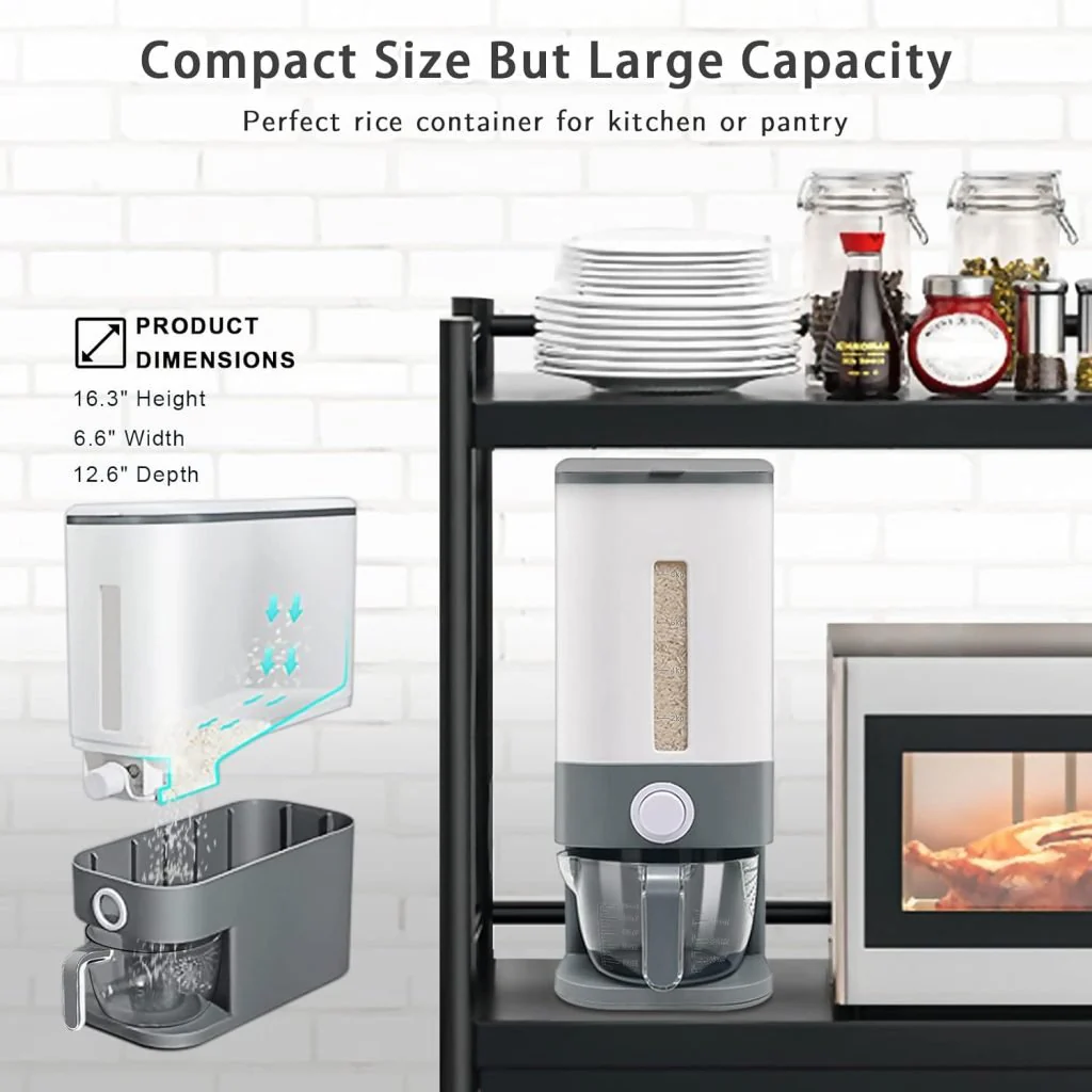 New 25 lbs Rice & Grain Dispenser – Bulk Food Storage & Easy Dispensing Container S1125 - Image 2