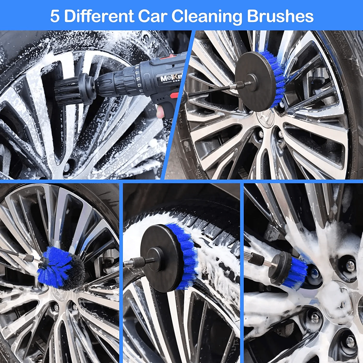 New 26 PCS Car Detailing Brush Set Auto Detailing Kit with Buffing Sponges 26PDB - Image 3