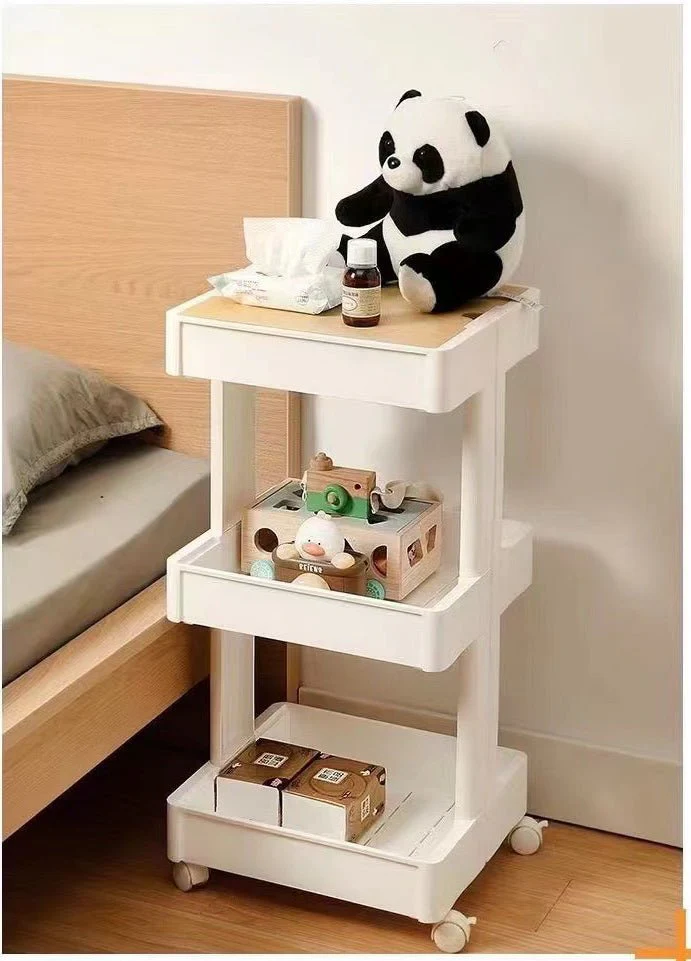 NEW 3 Tier Rolling Adjustable Bedroom Cart K0031