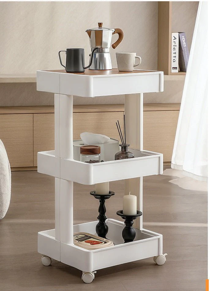NEW 3 Tier Rolling Adjustable Bedroom Cart K0031 - Image 5
