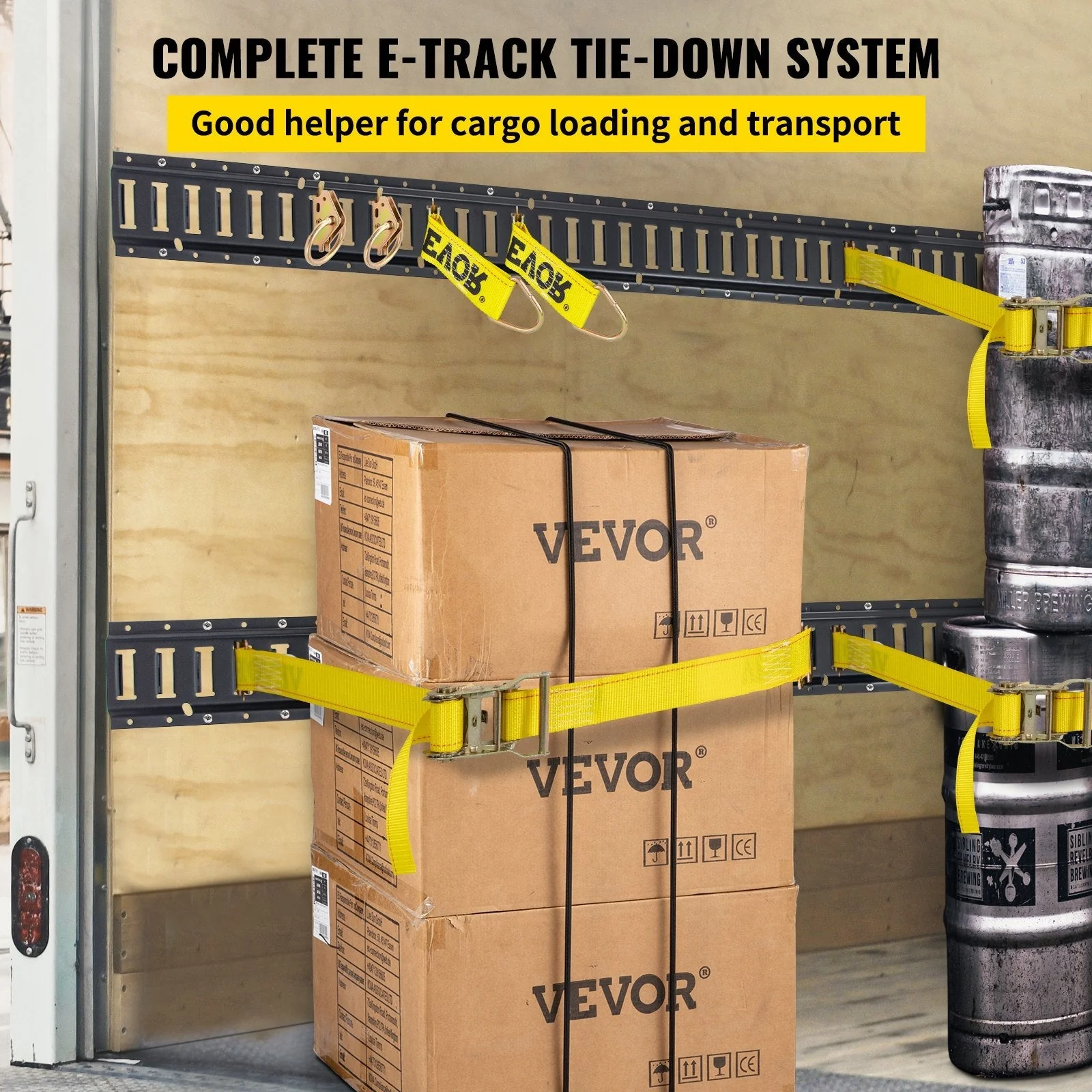 New 30-Piece 8 Ft E-Track Tie Down Rail Kit – Heavy Duty Cargo Securement System 523654