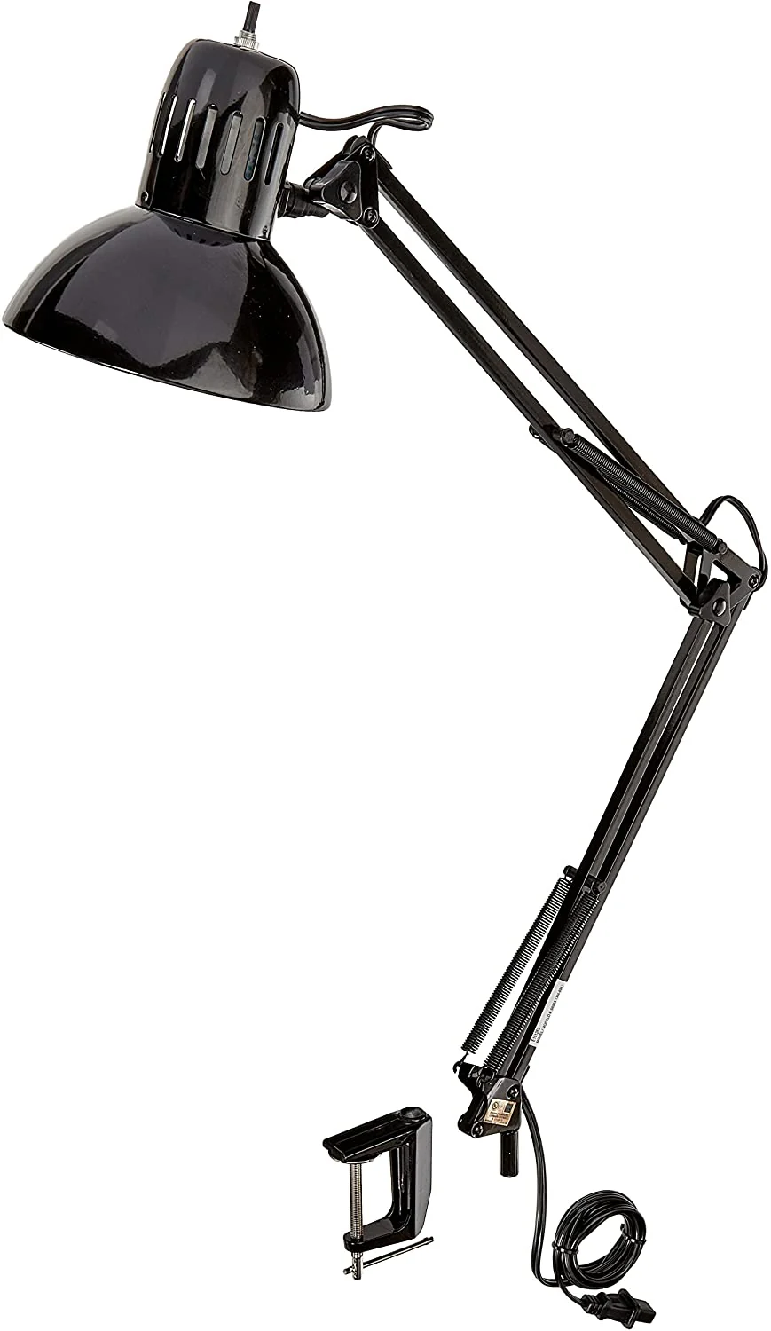 New 32-Inch Electric Desk Lamp with Metal Swing Arm – Black (Model 56963)