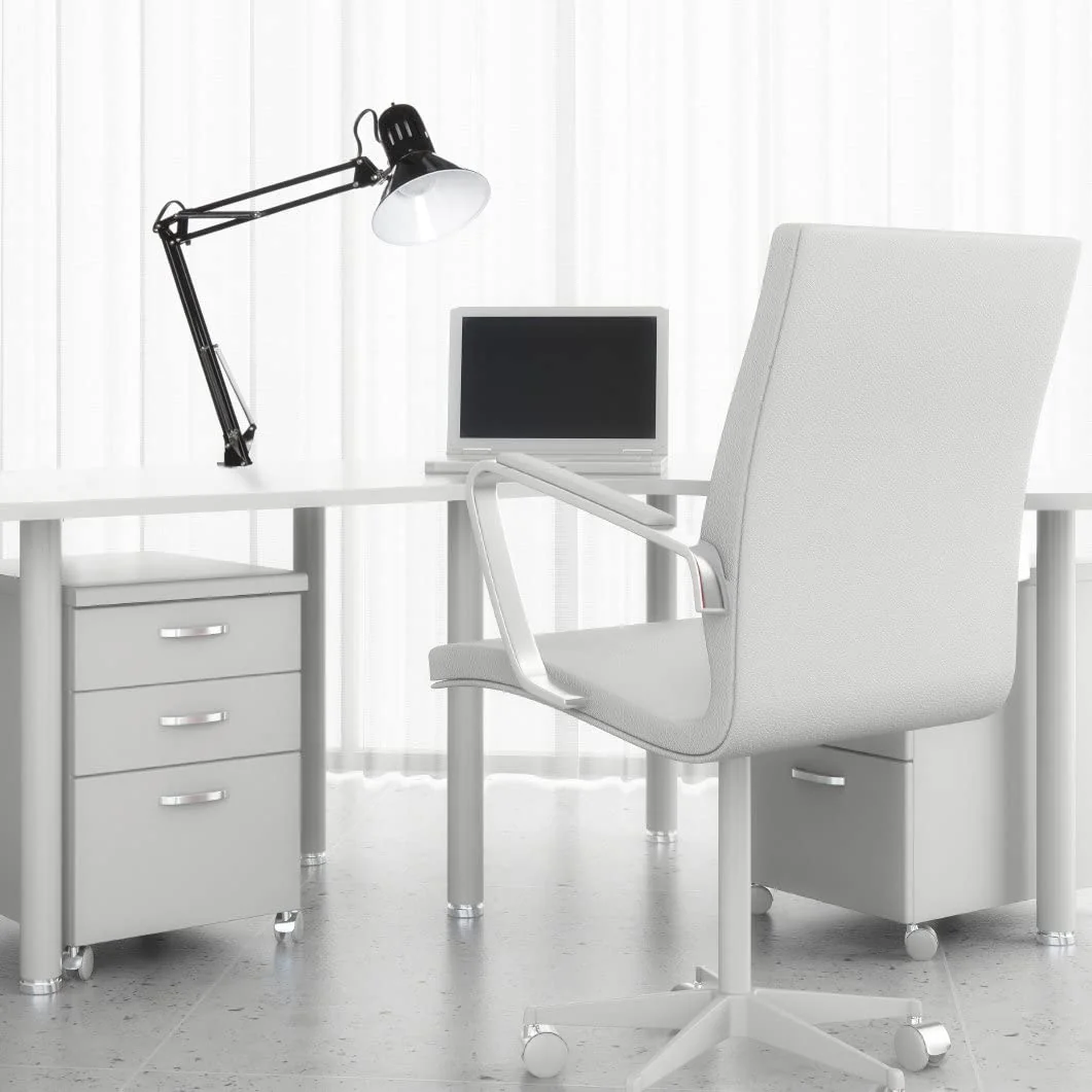 New 32-Inch Electric Desk Lamp with Metal Swing Arm – Black (Model 56963) - Image 2