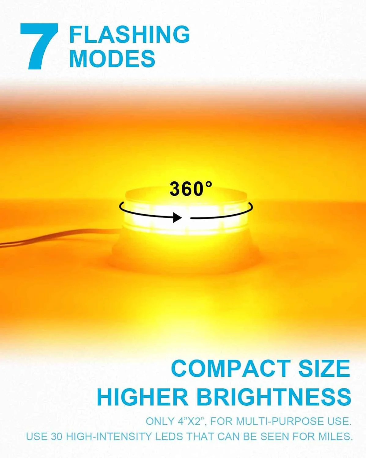 New 4.2-Inch LED Warning Emergency Strobe Light – Model 1021402 - Image 2