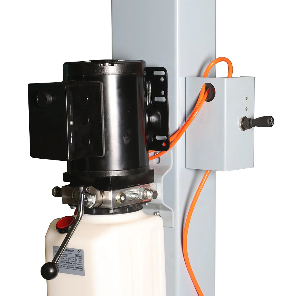New 4-Ton (8,818 lb) Four-Post Alignment Lift with Wheel-Free Scissor Lift – Pneumatic Lock & 24V Control HTL4340X - Image 3