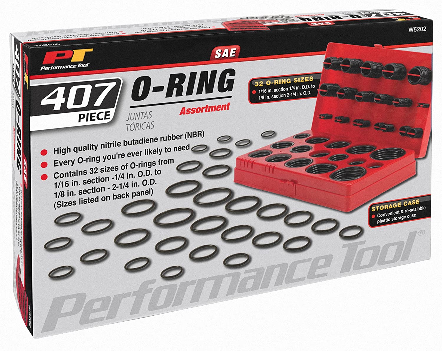 NEW 407 PCS O-RING ASSORTMENT KIT – Rubber Seals for Plumbing, Automotive & Repairs W5202
