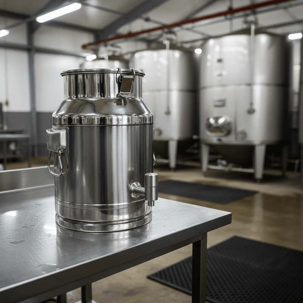 New 42L & 20L Stainless Steel Milk and Water Can with Faucet – Heavy-Duty Liquid Storage Container