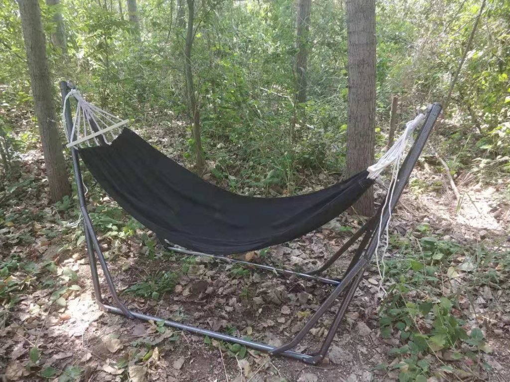 New 440lbs Capacity Hammock with Heavy-Duty Metal Stand – Portable Indoor/Outdoor Use 527BHS
