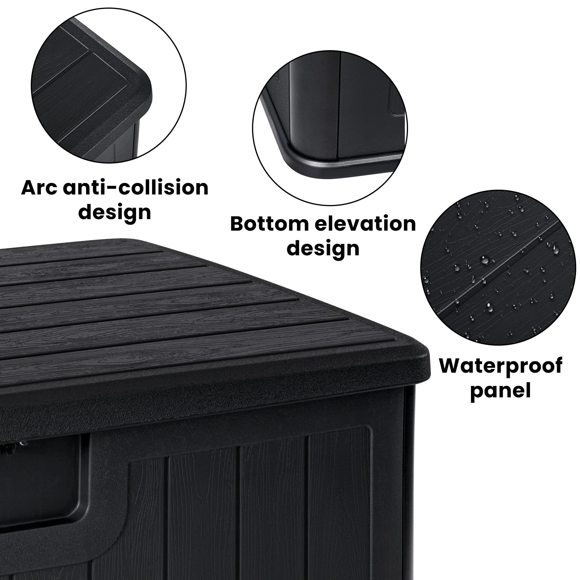 New 450L HDPE Outdoor Storage Box with Hinged Lid – All-Weather Deck Box | SKU: AMPBS99 - Image 3