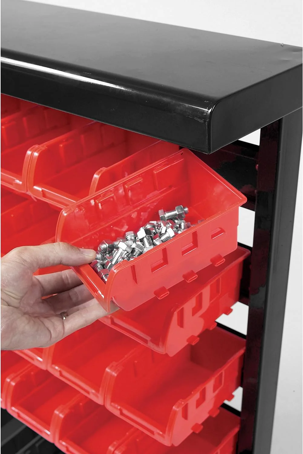 New 47 Pcs Storage Rack Bolt Bin Organizer with Steel Frame | S1191 - Image 3