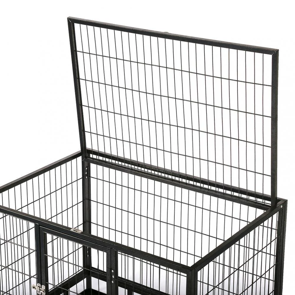 New 48 Inch Heavy Duty Portable Dog Cage with Wheels & Removable Tray DK48 - Image 4