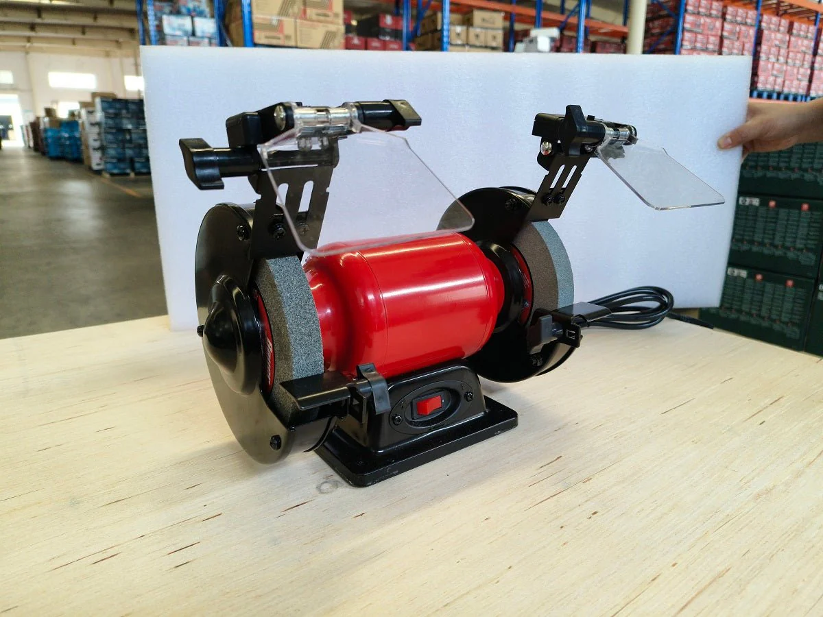 New 6" Bench Grinder with LED Light – 3450RPM Heavy-Duty Metal Base 150EBL2