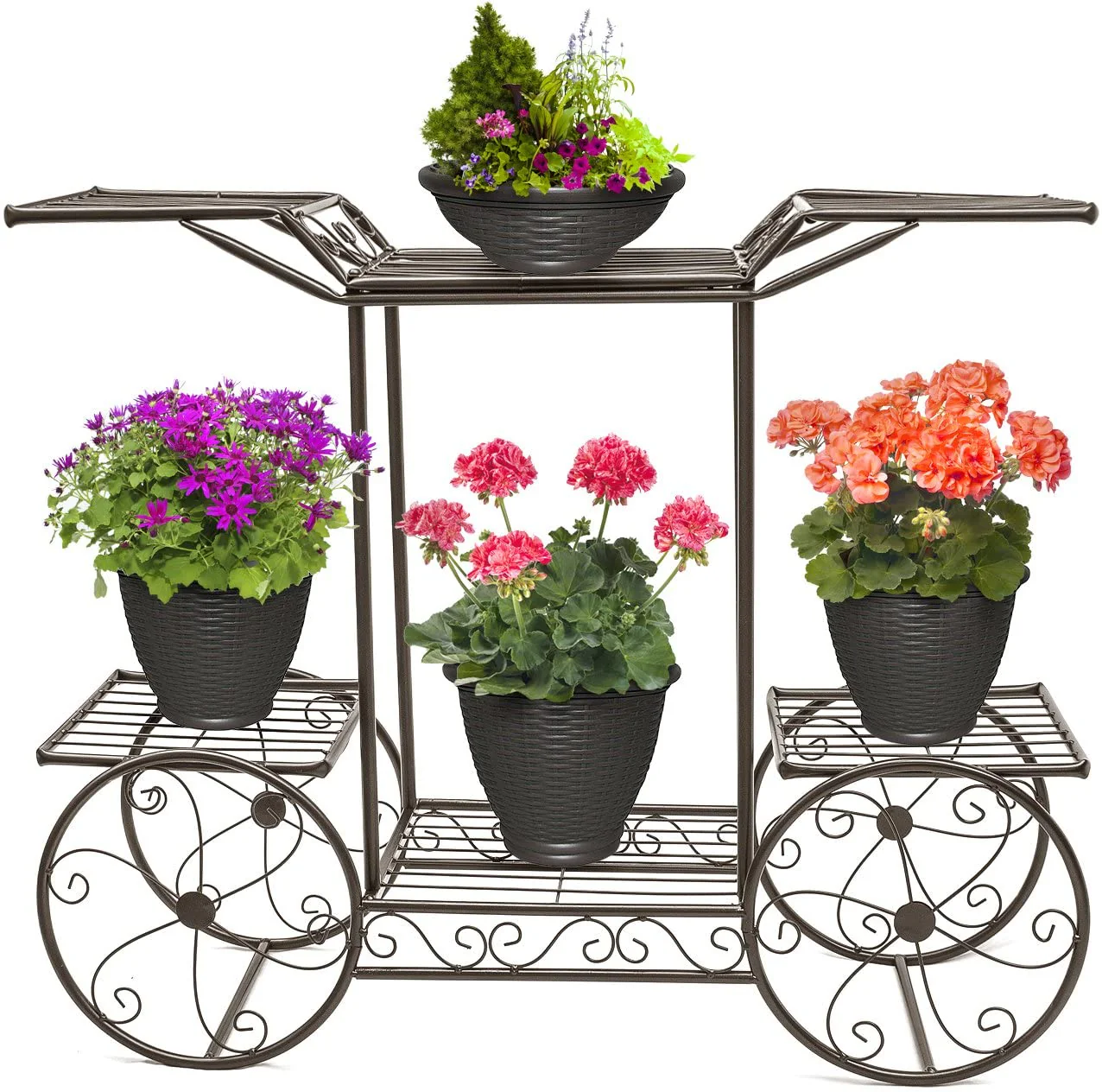 NEW 6 Tier Flower Pot Plant Holder & Garden Cart Display Rack XY375C - Image 5