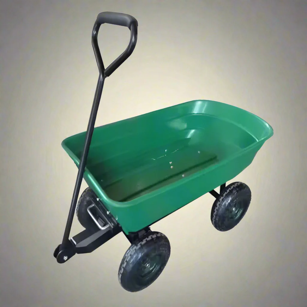 650 LB Plastic Garden Dump Wagon Cart – Rust-Resistant Poly Bed & 10" Pneumatic Tires - Image 5