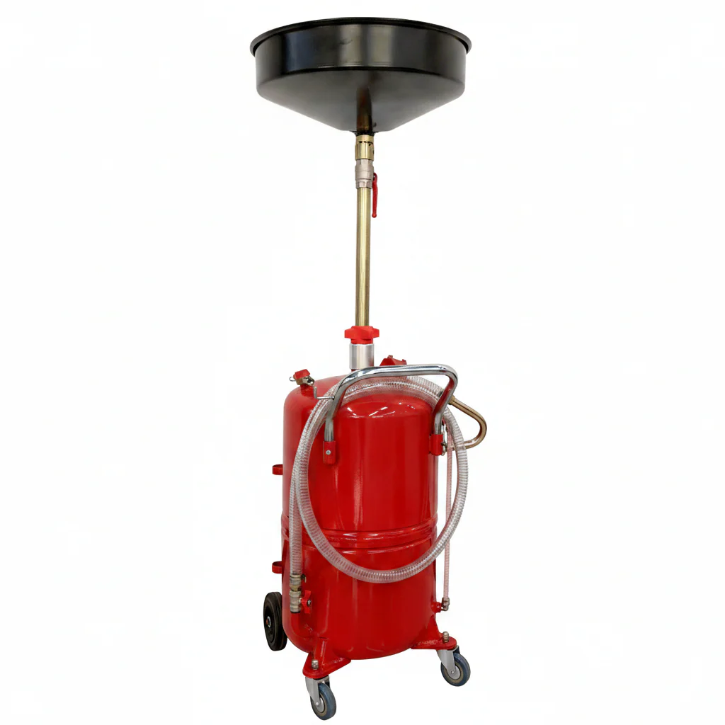 New 65L Portable Air Waste Oil Drainer – Heavy-Duty Mobile Oil Drain Tank T6065 - Image 2