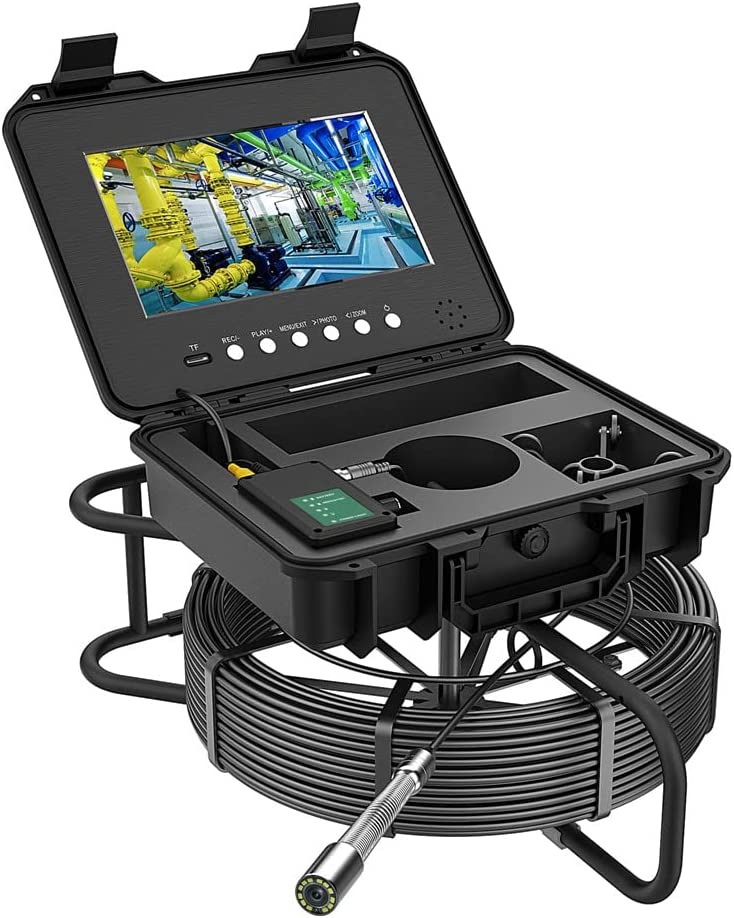 NEW 7" IPS Sewer Inspection Camera with DVR & 512Hz Transmitter — 5mm Fiberglass Cable SM001MD - Image 4