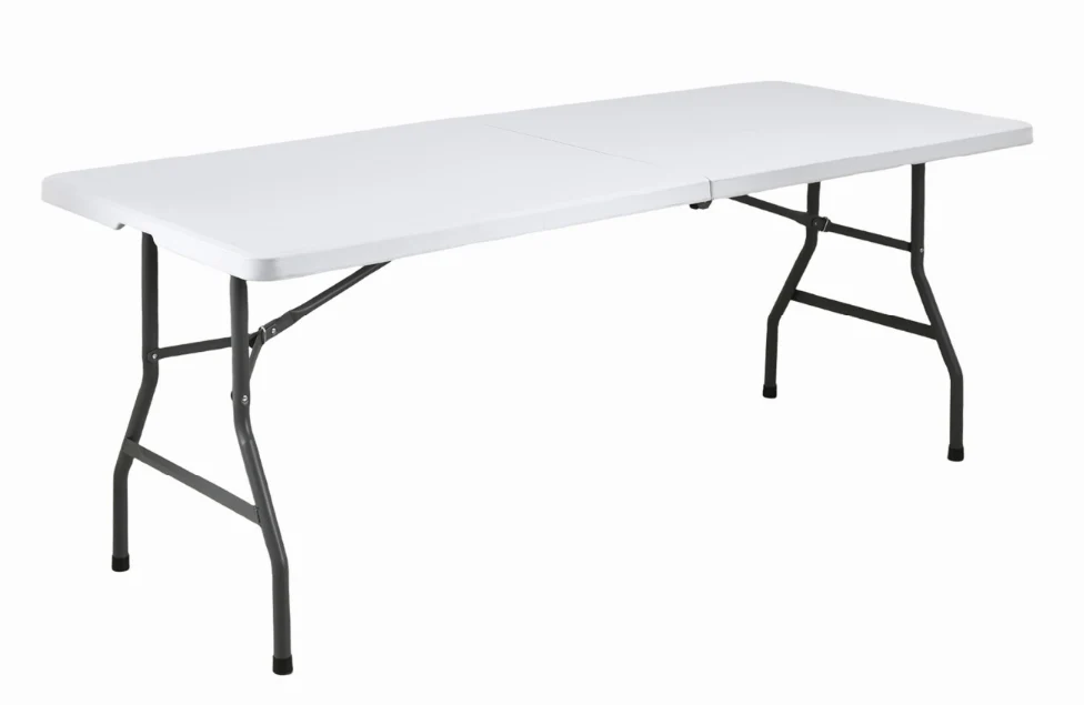 New 70″ Plastic Solid Folding Table – Heavy-Duty Indoor Outdoor Utility Table – DSZ180A