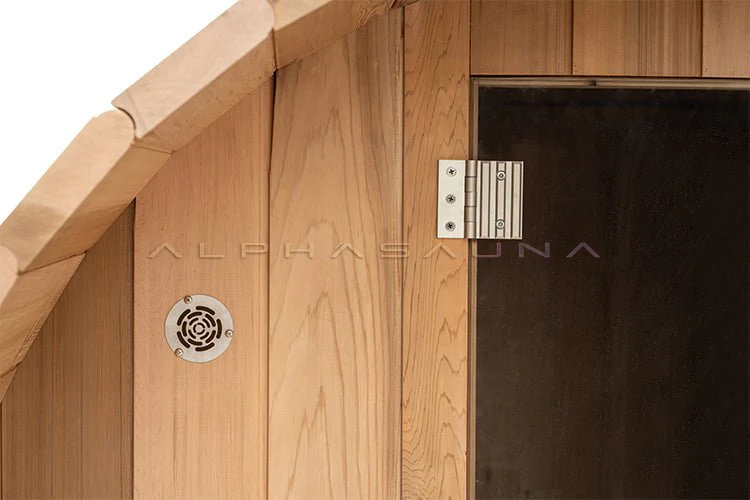 New 8 ft Barrel Sauna Kit with Porch Red Cedar Thermowood - Image 10