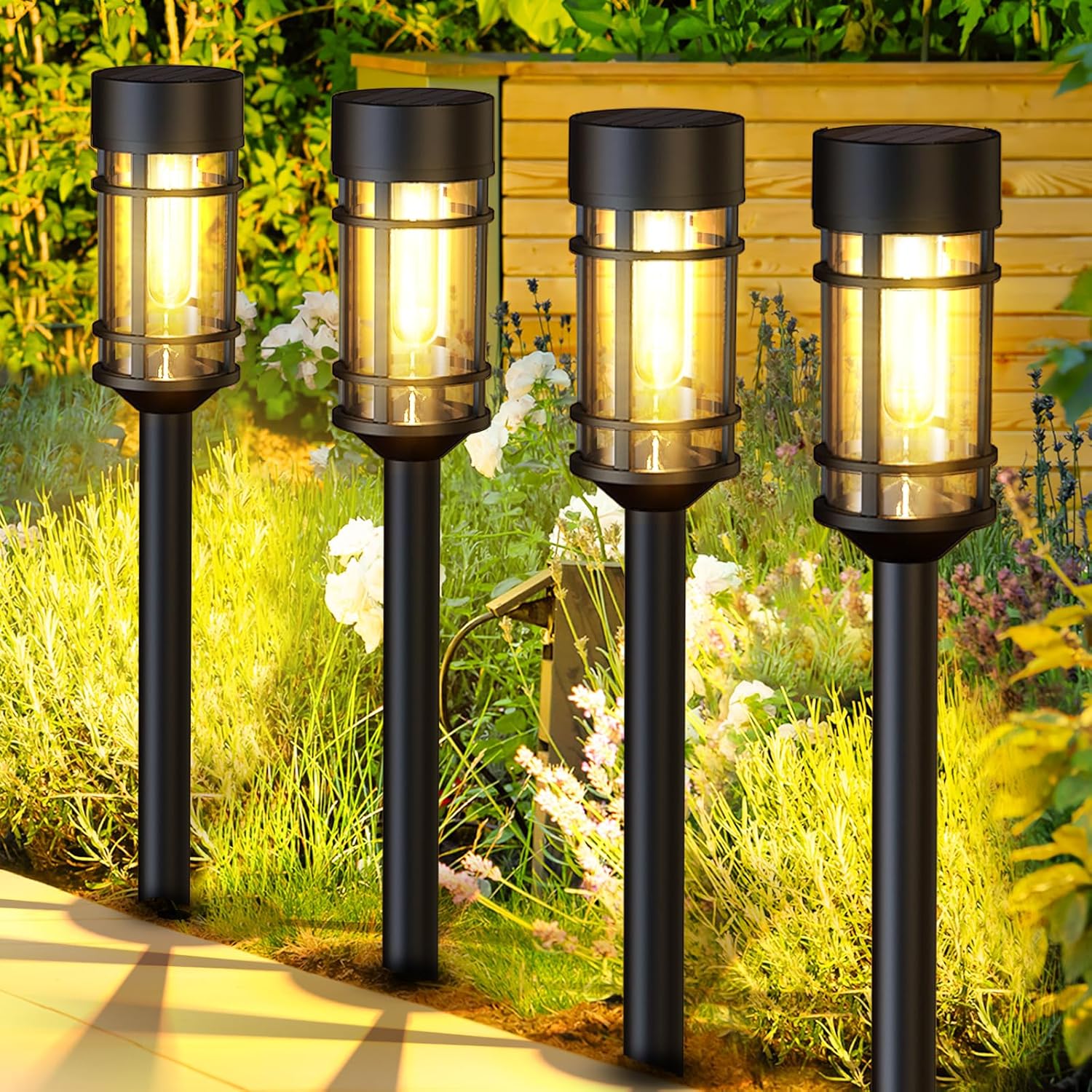 New 8 Pack Solar Pathway LED Lights – Outdoor Garden Yard Lighting 1021347