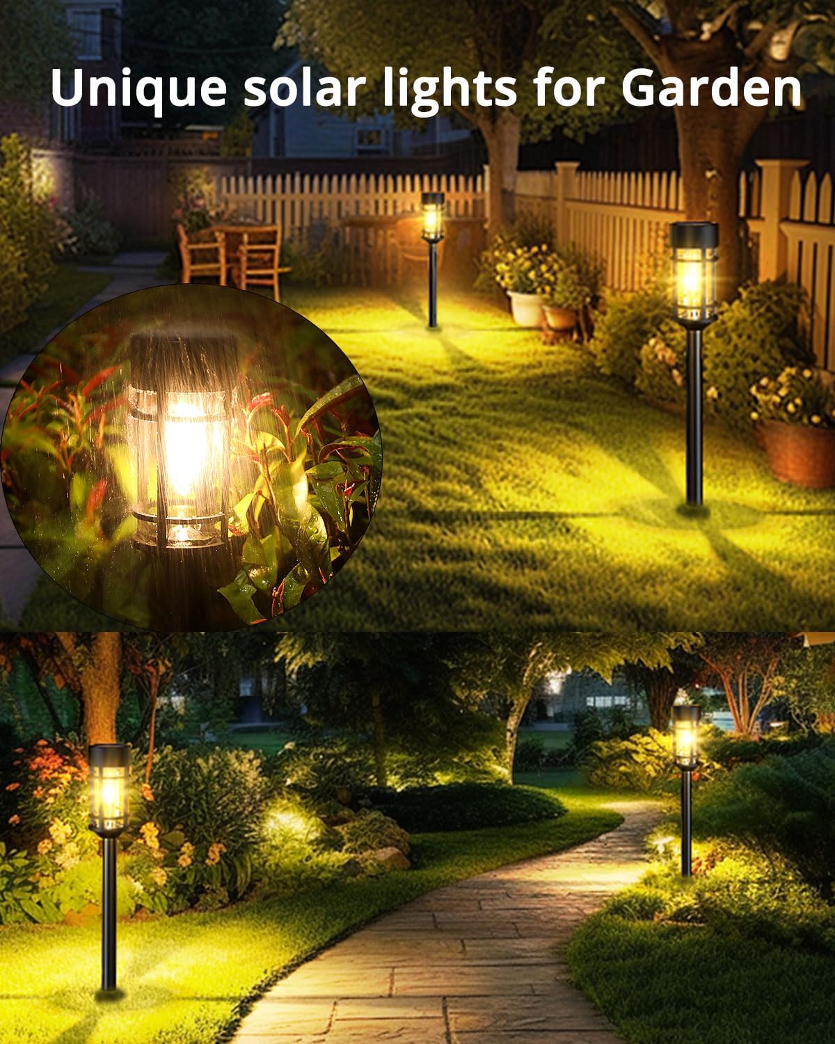 New 8 Pack Solar Pathway LED Lights – Outdoor Garden Yard Lighting 1021347 - Image 3