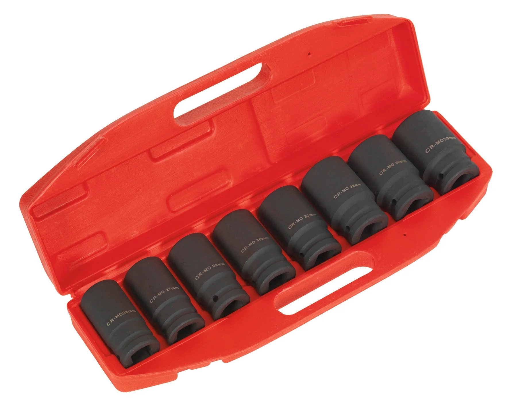 New 8 PCS 3.4 Inch Deep Wall Metric Impact Socket Set – Durable Heavy-Duty Tools 34MS08