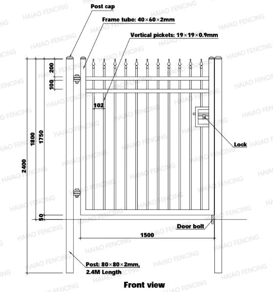 NEW 88 FT Bi-Parting Ornamental Wrought Iron Gate & Fence Panel Kit 5120610 - Image 6