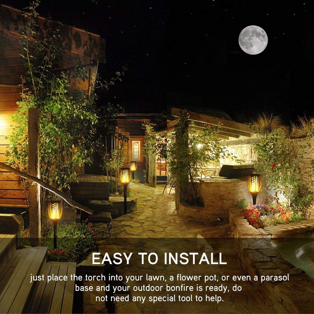 NEW 96 LED Flame Solar Waterproof Wireless Lantern Garden Light – SS001 - Image 5