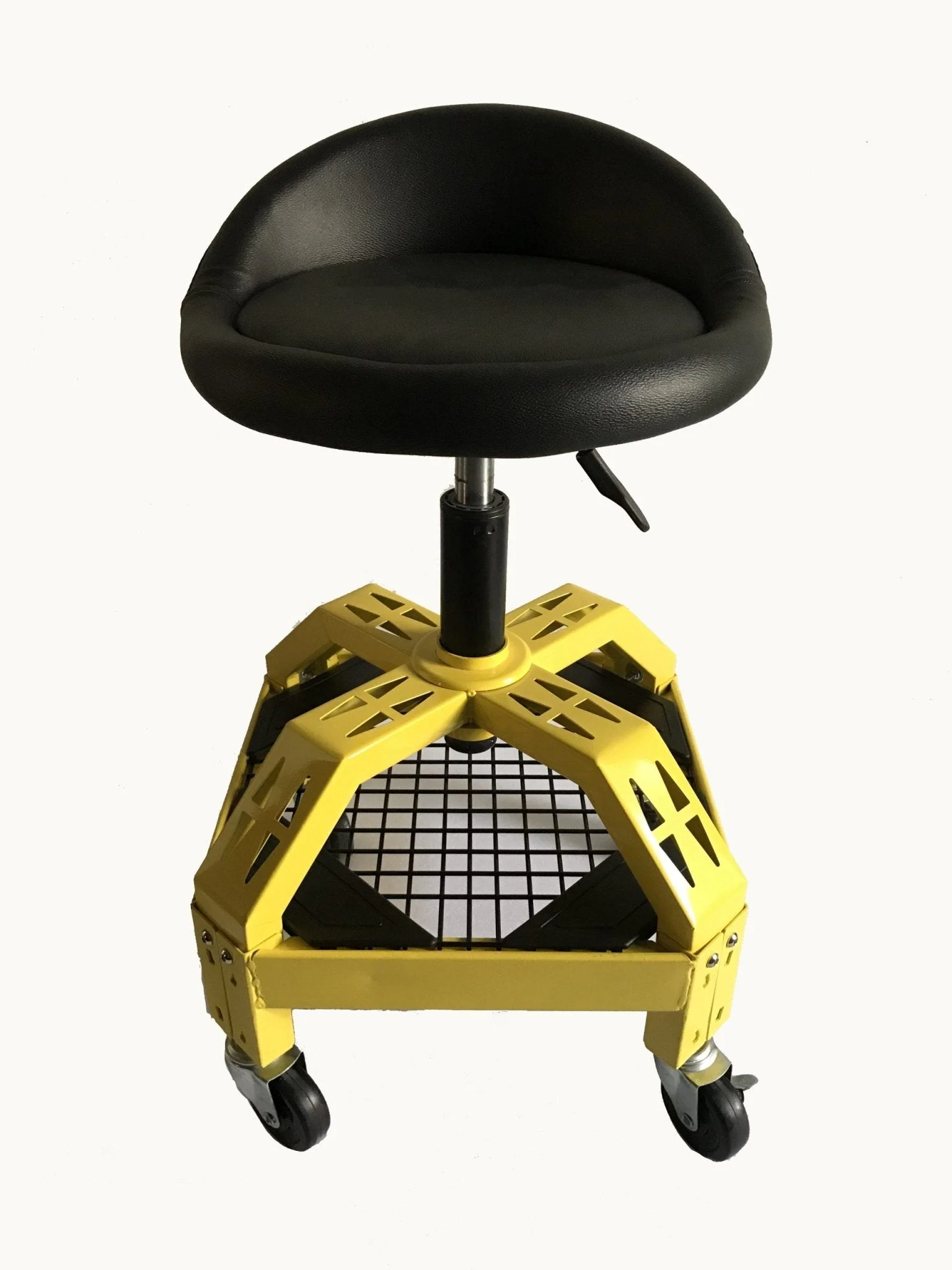 New Adjustable Height Swivel Shop Stool with Casters – Rolling Garage Seat for Workshop & Mechanics 123455