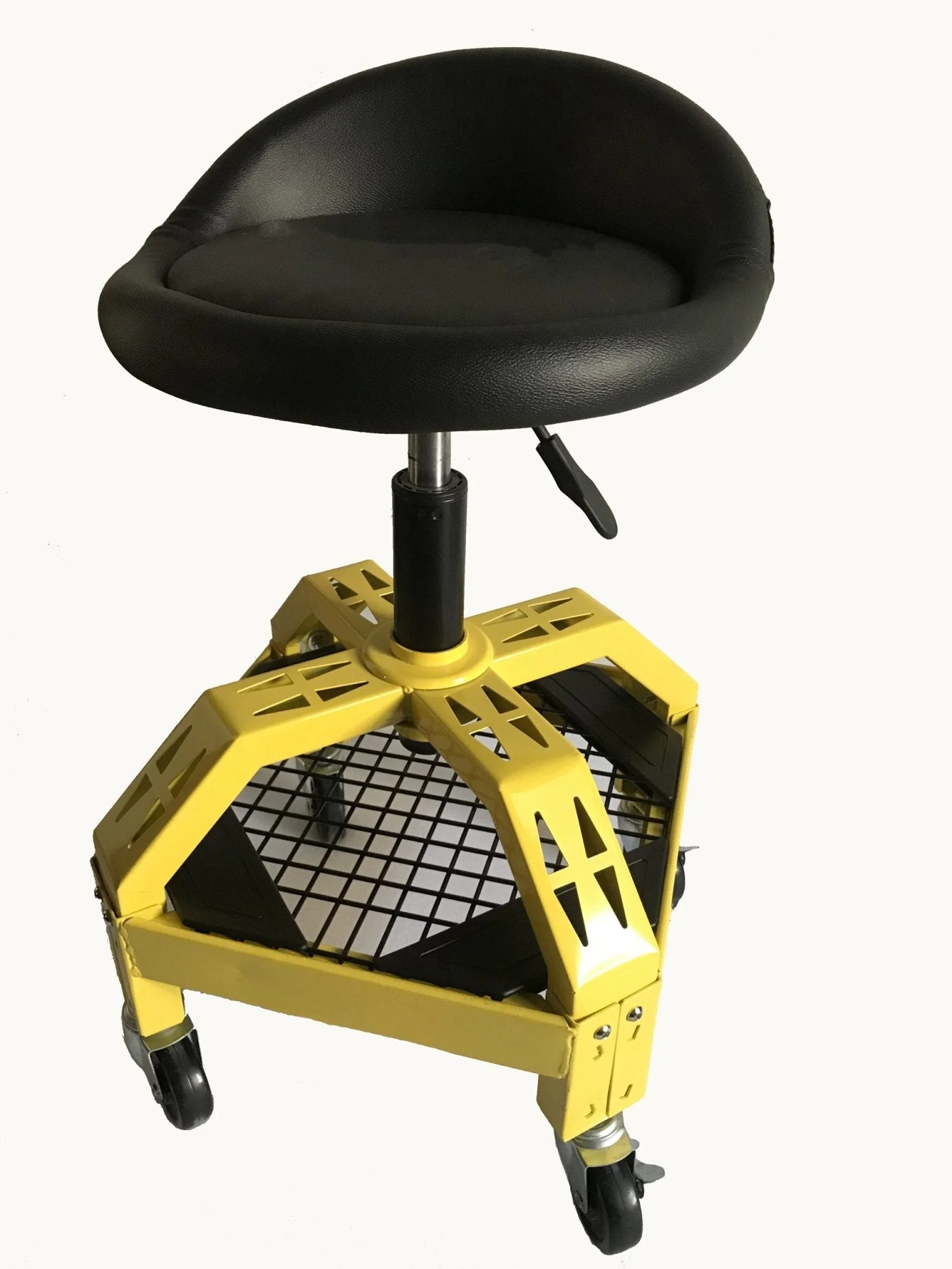 New Adjustable Height Swivel Shop Stool with Casters – Rolling Garage Seat for Workshop & Mechanics 123455 - Image 2