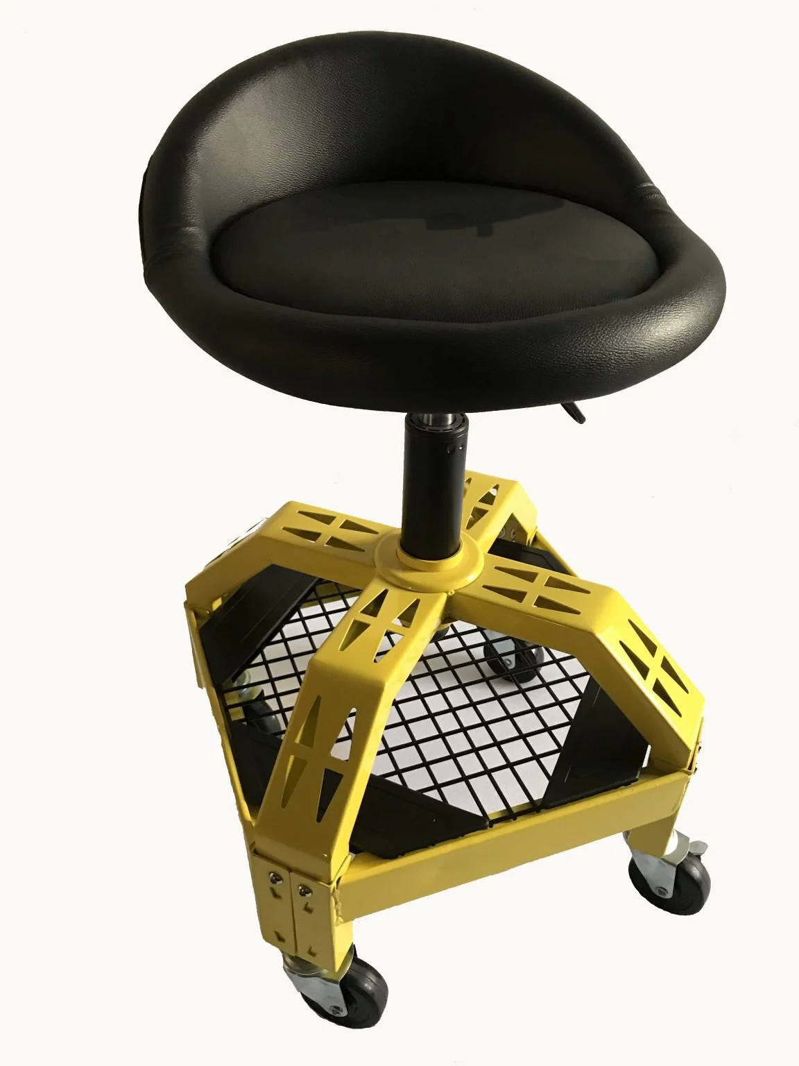 New Adjustable Height Swivel Shop Stool with Casters – Rolling Garage Seat for Workshop & Mechanics 123455 - Image 3