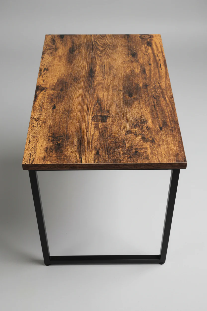 New C-Frame Metal End Table – Sofa-Side Table with Wood Top TLET2504 - Image 7