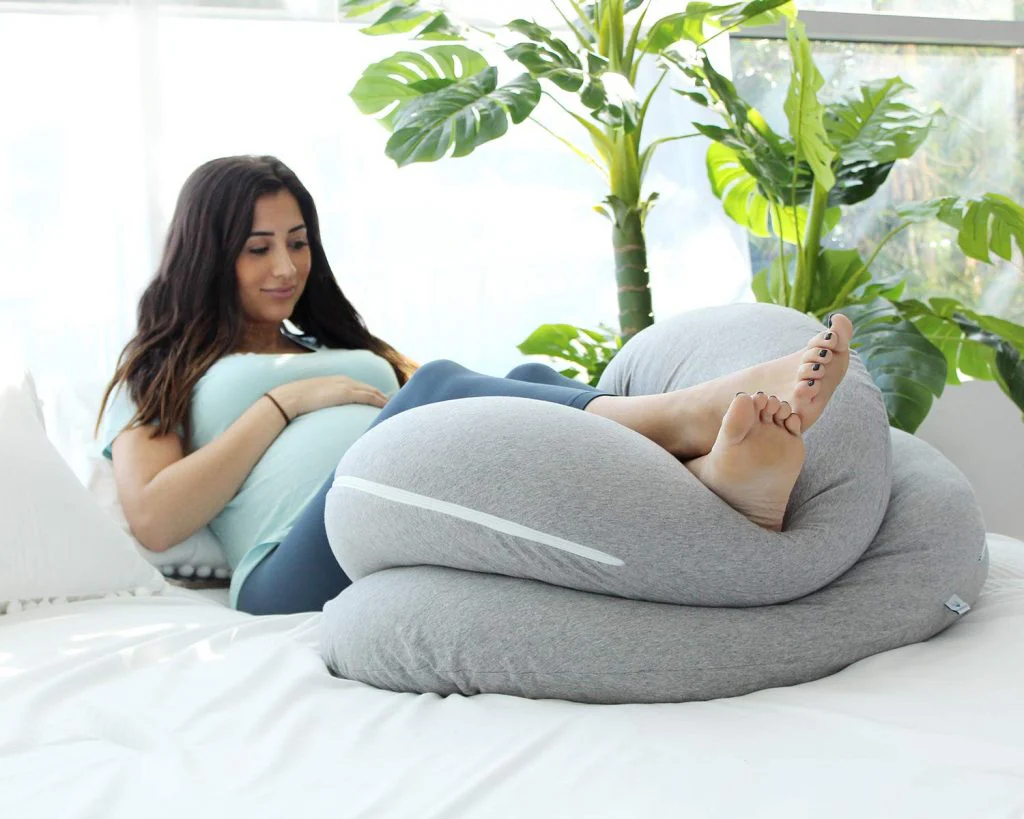 New C-Shaped Pregnancy Pillow – Memory Foam Full Body Maternity Support Pillow 74BPL - Image 2