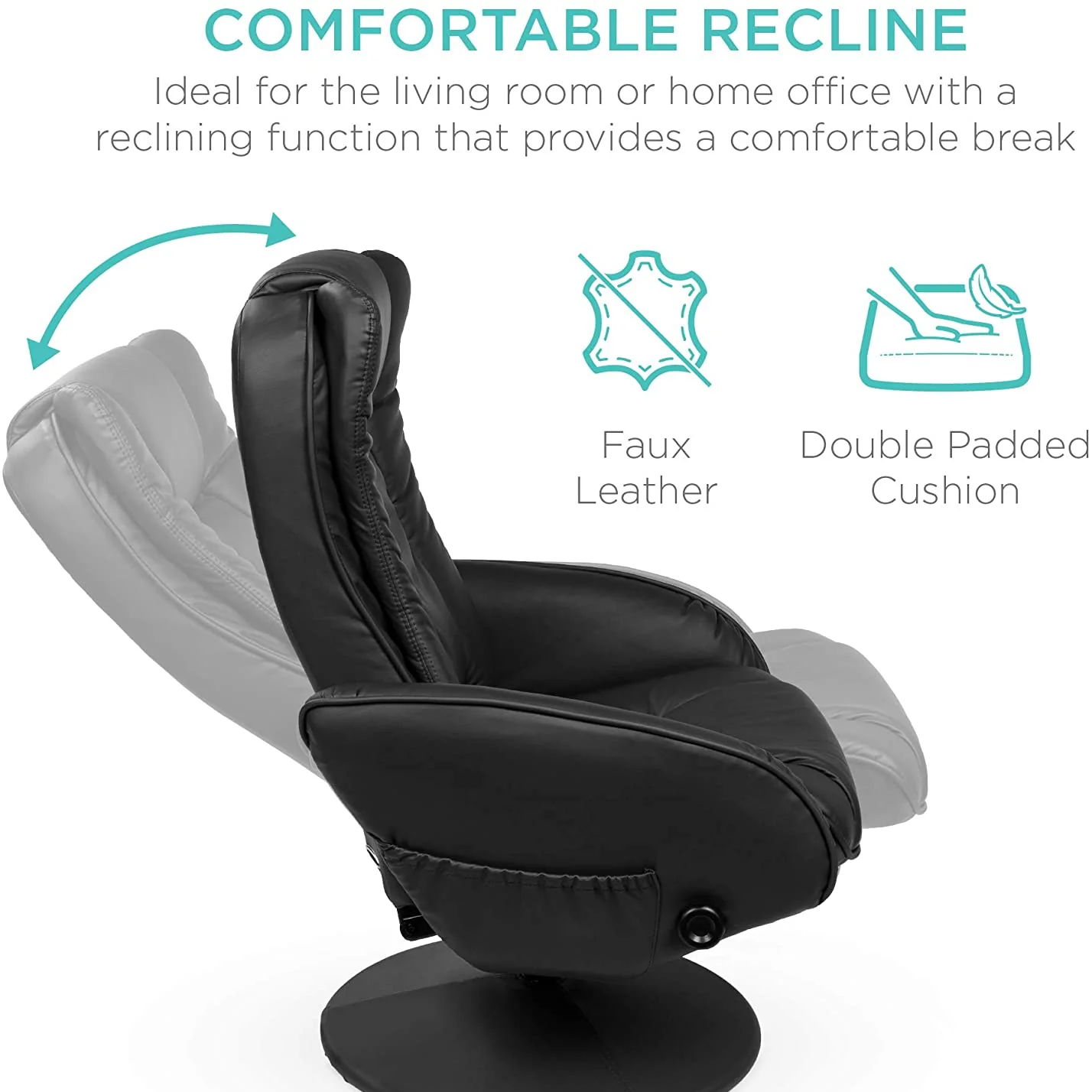New Electric Massage Recliner Chair & Ottoman with Heat – Wireless Control - Image 6