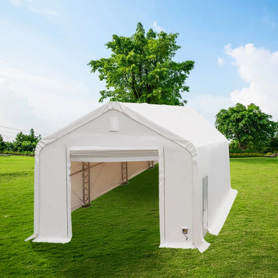 New Pro Series Extreme Duty PVC Fabric Storage Buildings Double Truss 8 FT – Commercial Storage Shelter | All Sizes - Image 3