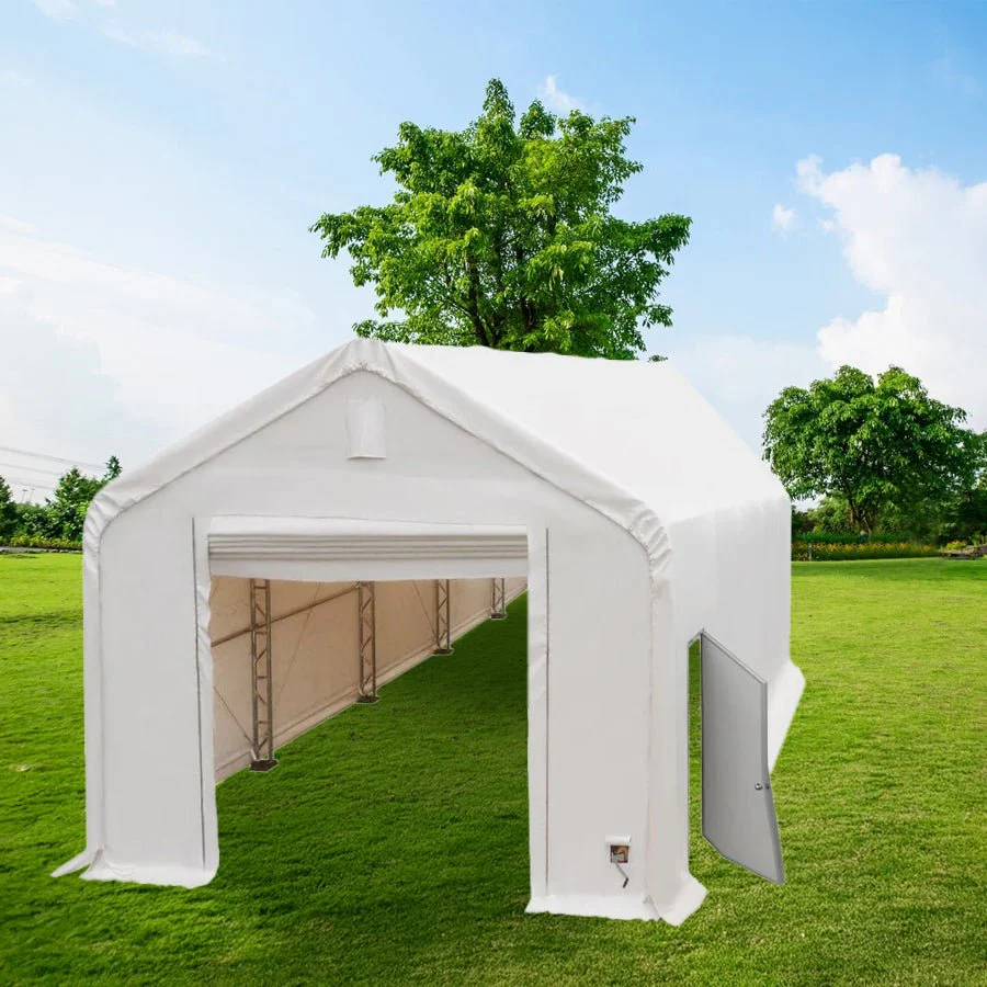 New Pro Series Extreme Duty PVC Fabric Storage Buildings Double Truss 8 FT – Commercial Storage Shelter | All Sizes - Image 6