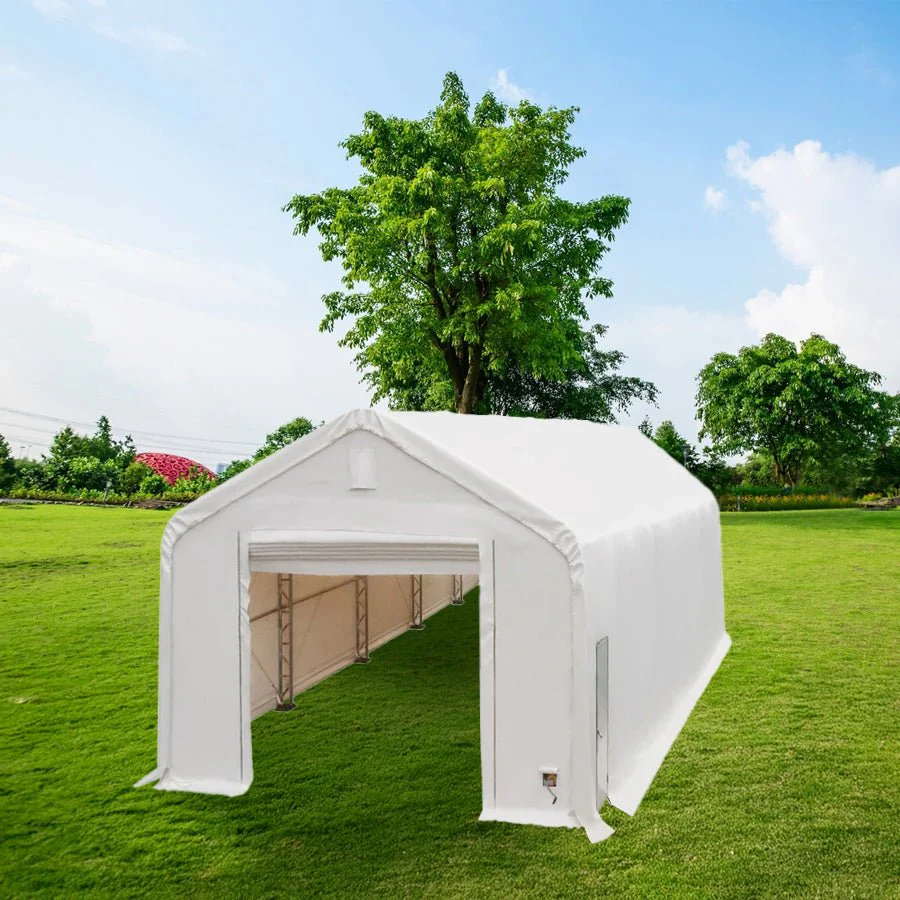 New Pro Series Extreme Duty PVC Fabric Storage Buildings Double Truss 8 FT – Commercial Storage Shelter | All Sizes - Image 7