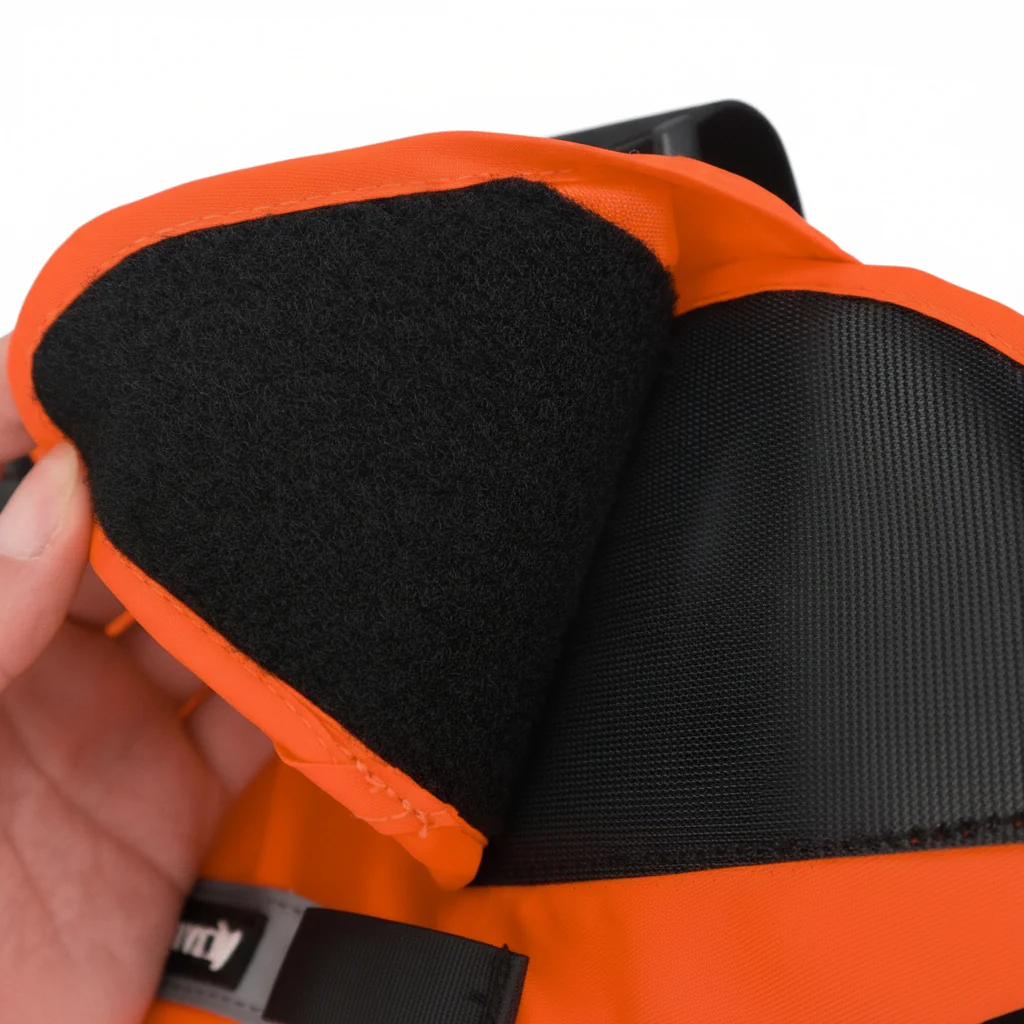 New Fluorescent Orange Dog Life Jacket – High-Visibility Pet Safety Vest for Swimming & Boating - Image 10