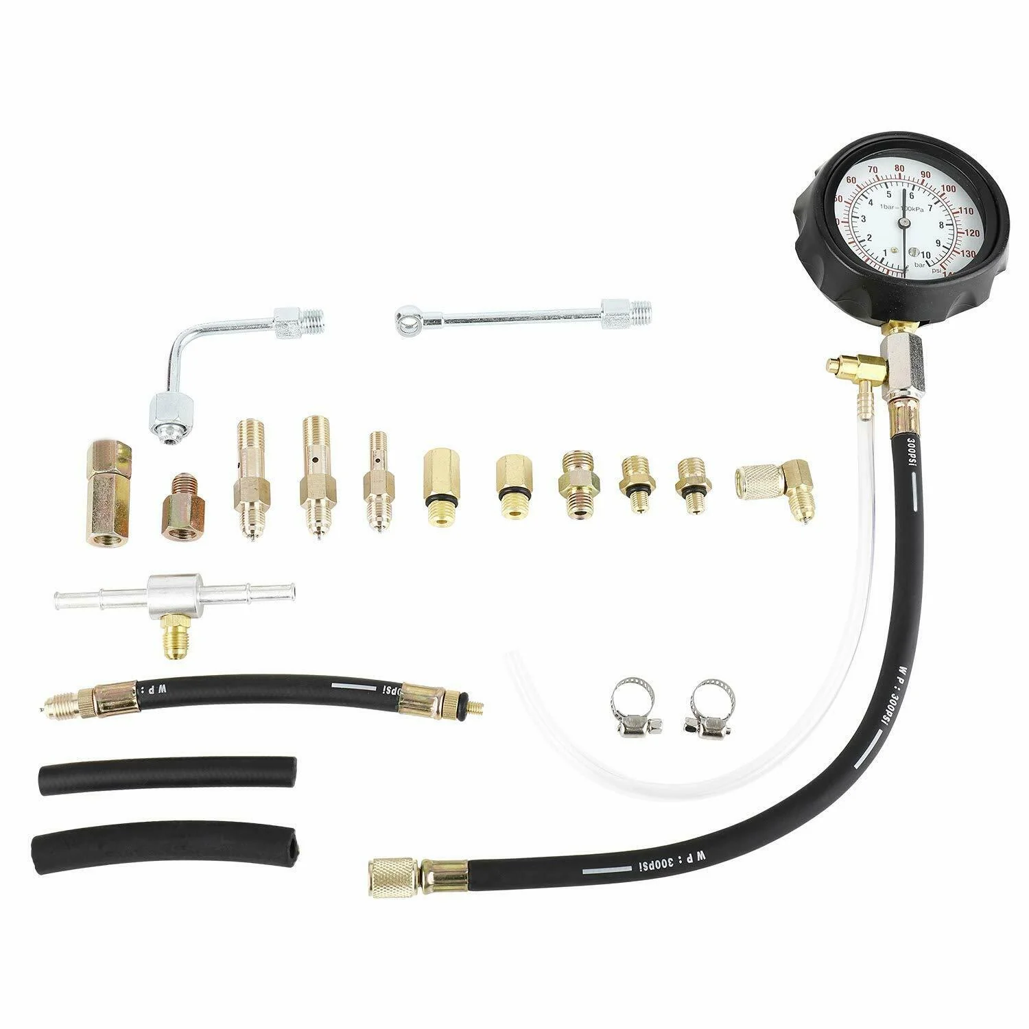NEW Fuel Injector Pump Pressure Tester Kit TU114 – Universal Fuel Injection Gauge Set 0–140 PSI with Adapters & Carry Case - Image 2