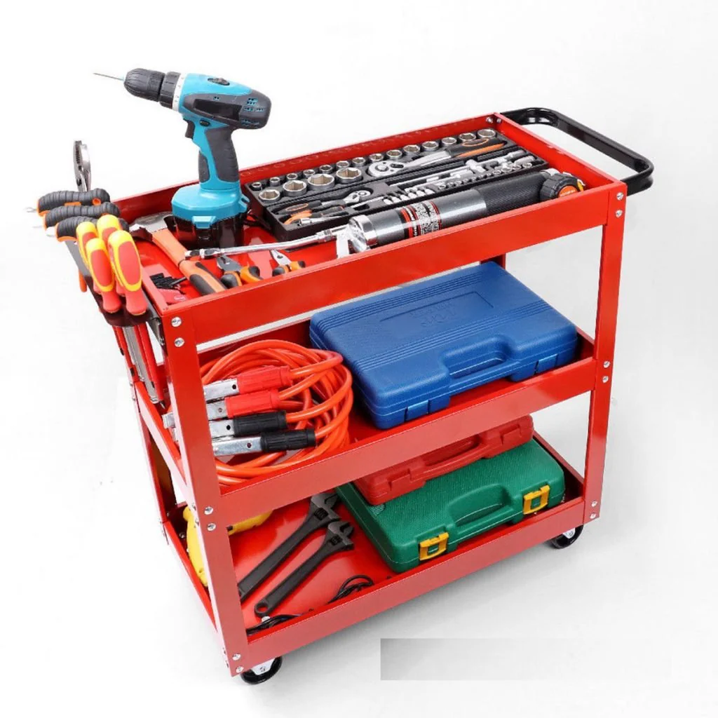 New Heavy Duty 3-Layer Rolling Tool Cart – Mobile Garage Storage Trolley with Wheels & Shelves TC4103 - Image 2