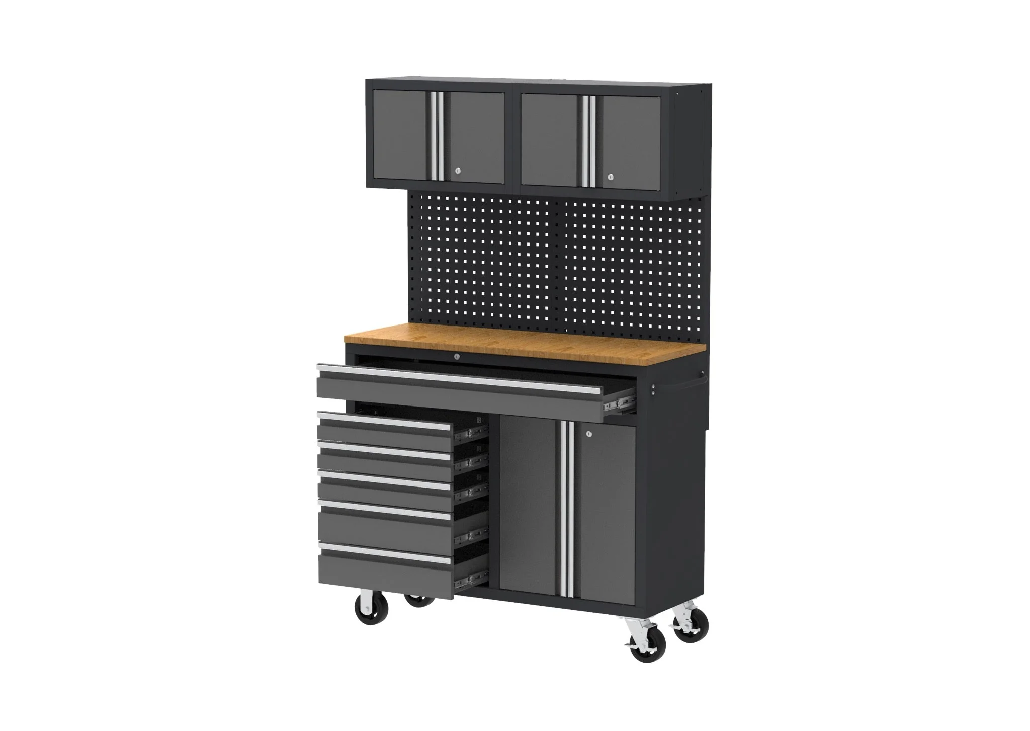 New Heavy-Duty 9 Drawer Rolling Tool Chest Workbench with Locking Storage – KN4806 - Image 2