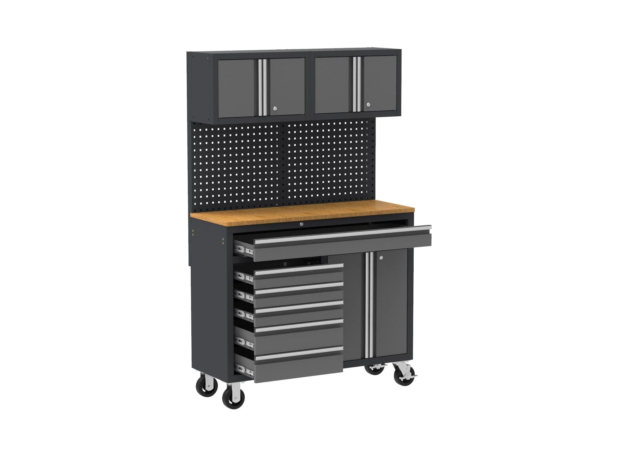 New Heavy-Duty 9 Drawer Rolling Tool Chest Workbench with Locking Storage – KN4806 - Image 3