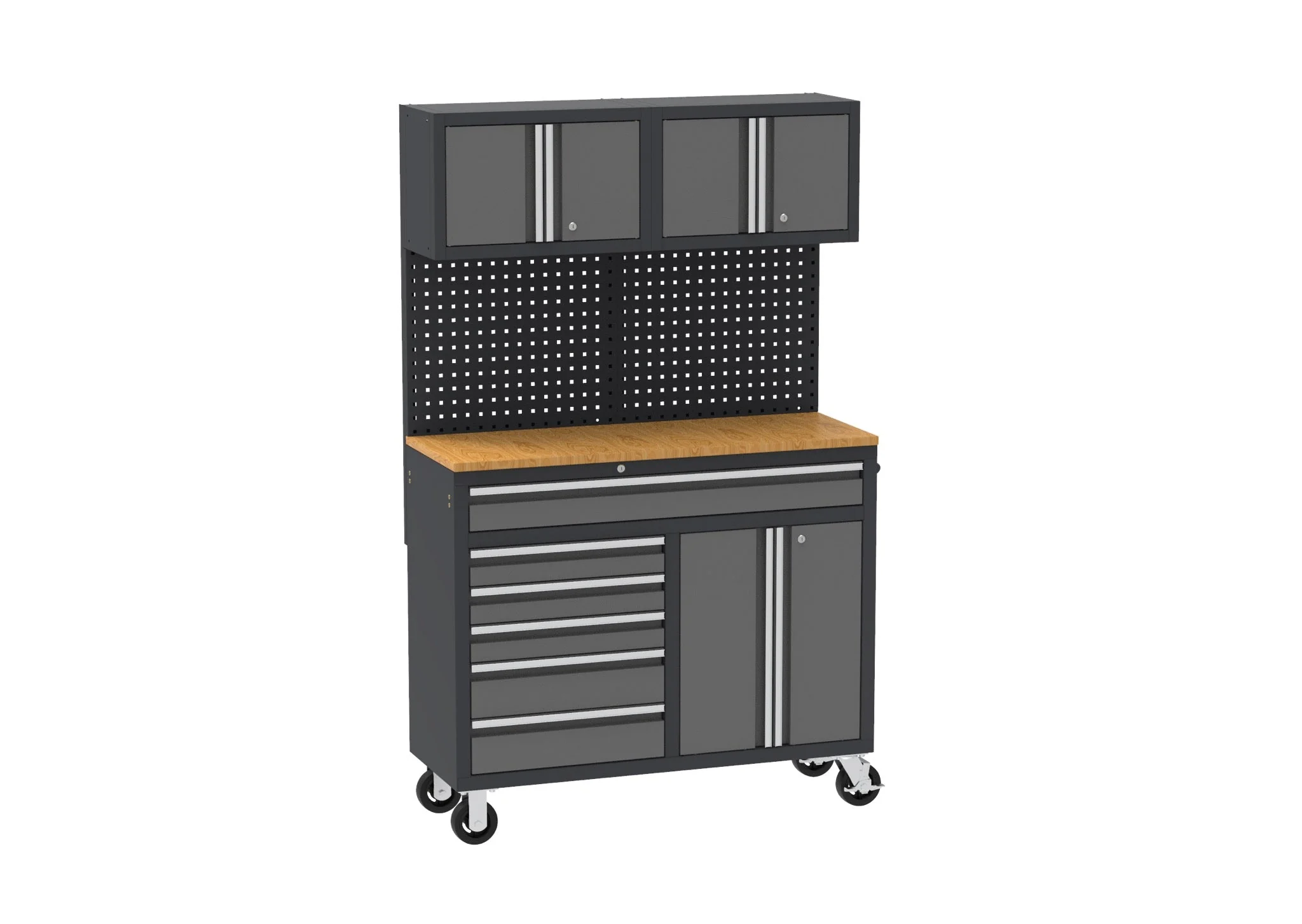 New Heavy-Duty 9 Drawer Rolling Tool Chest Workbench with Locking Storage – KN4806 - Image 7