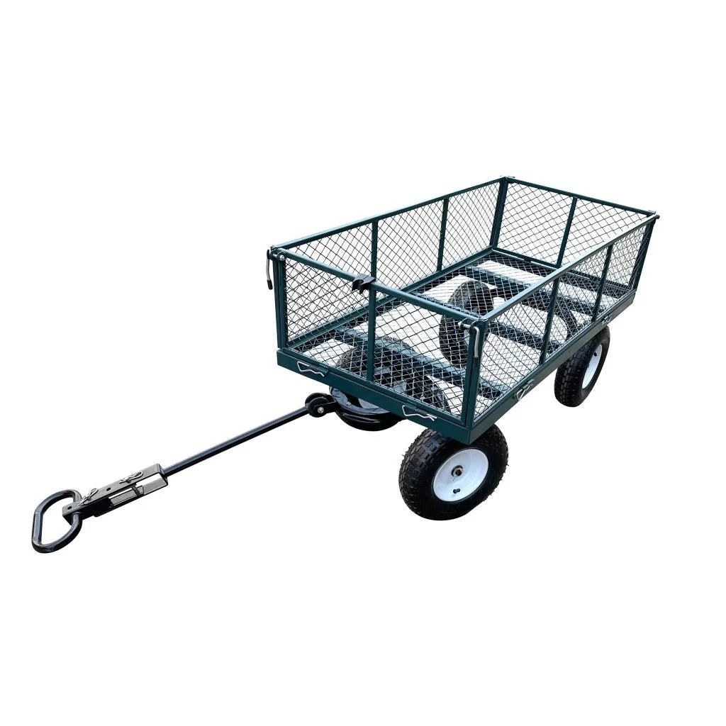 New Heavy Duty Steel Yard Cart Wagon – 6 Cu Ft Utility Garden Dump Cart with Durable Wheels WT237251 - Image 4