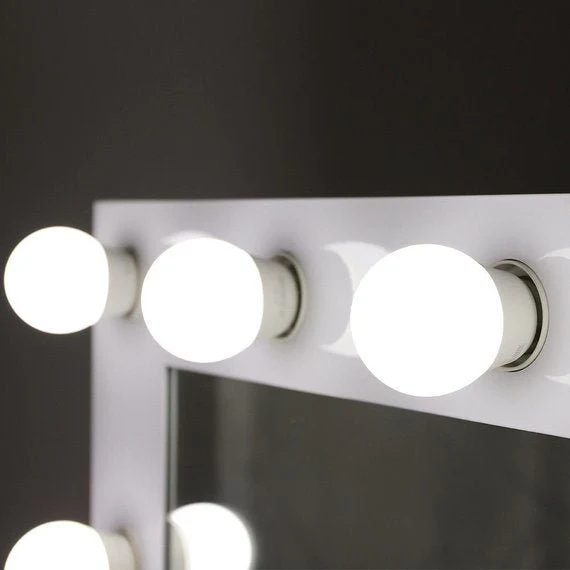 New Hollywood Vanity Makeup Mirror with Lights – Wall-Mounted Tabletop Mirror for Dressing Room or Bedroom DC1175/DC1176 - Image 5