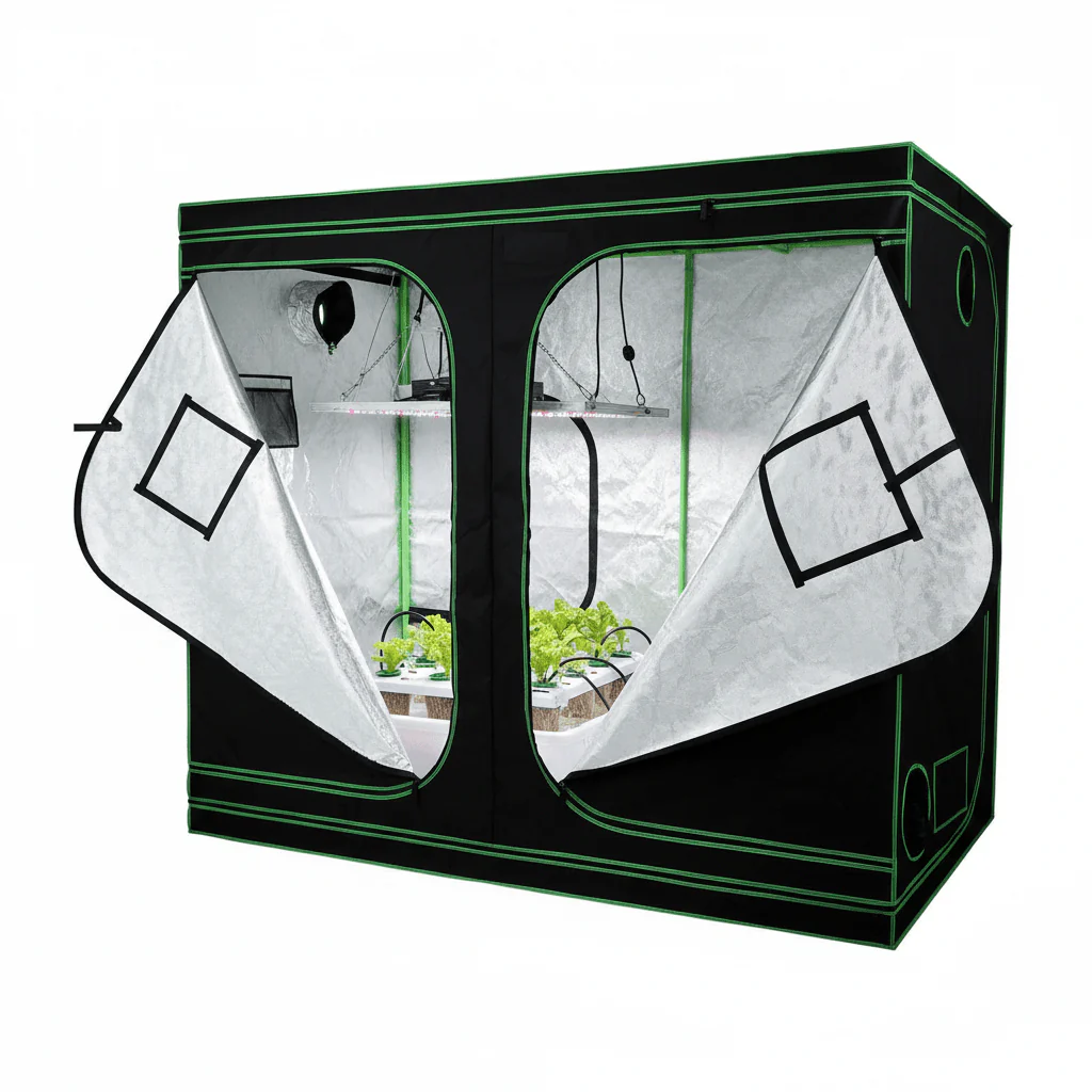 New Hydroponic Indoor Grow Tent with Floor Tray – Complete Hydroponics Growing System