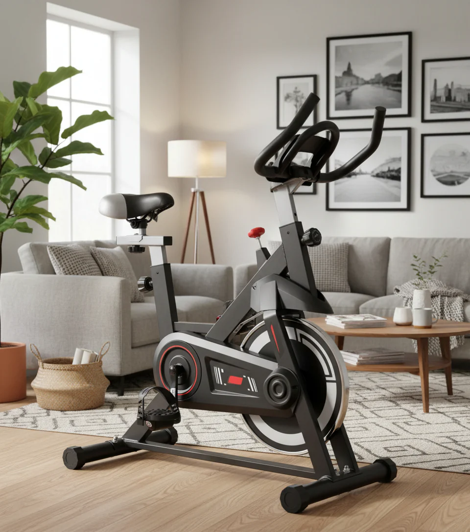 New Indoor Spin Bike – Home Exercise Cycling Bike for Cardio Fitness Workouts JTF612