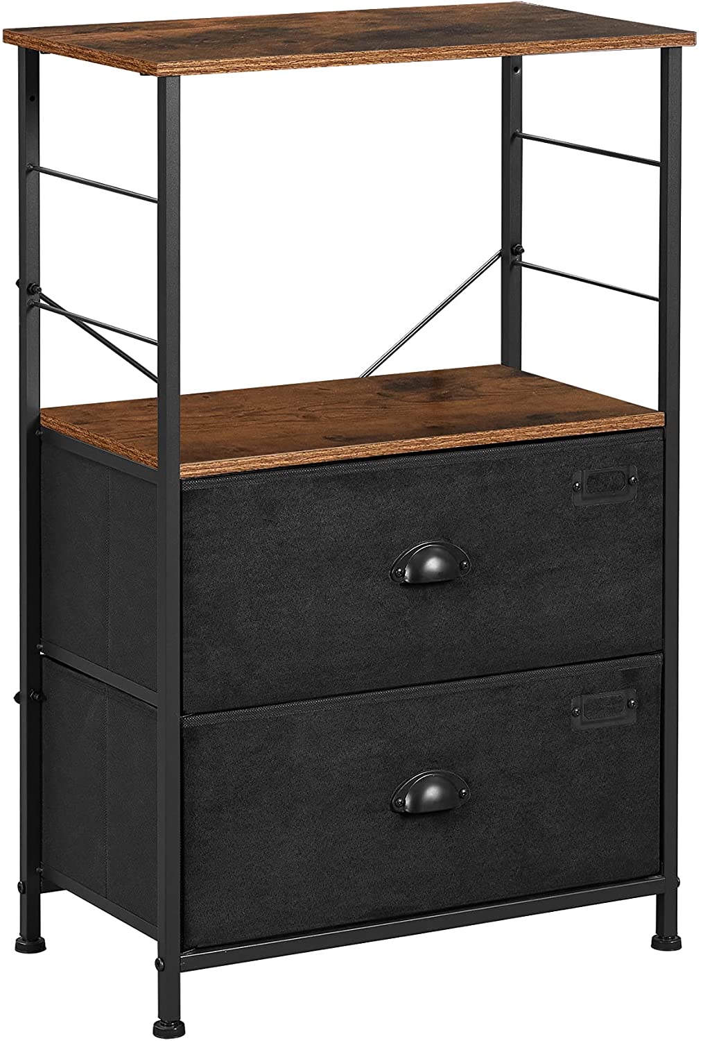 New Industrial Nightstand – Modern Bedside Table with Storage for Bedroom or Living Room LVT03H