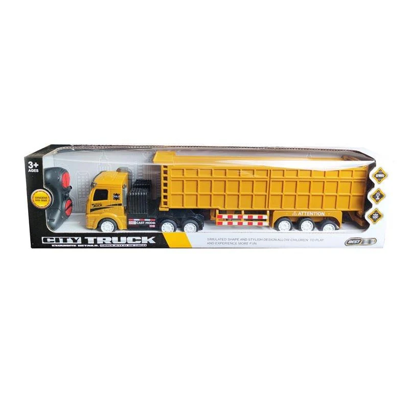 NEW Kids RC 4-in-1 Construction Truck – Dump Truck & Trailer &amp; Crane Remote Control Toy YKG1792A - Image 3