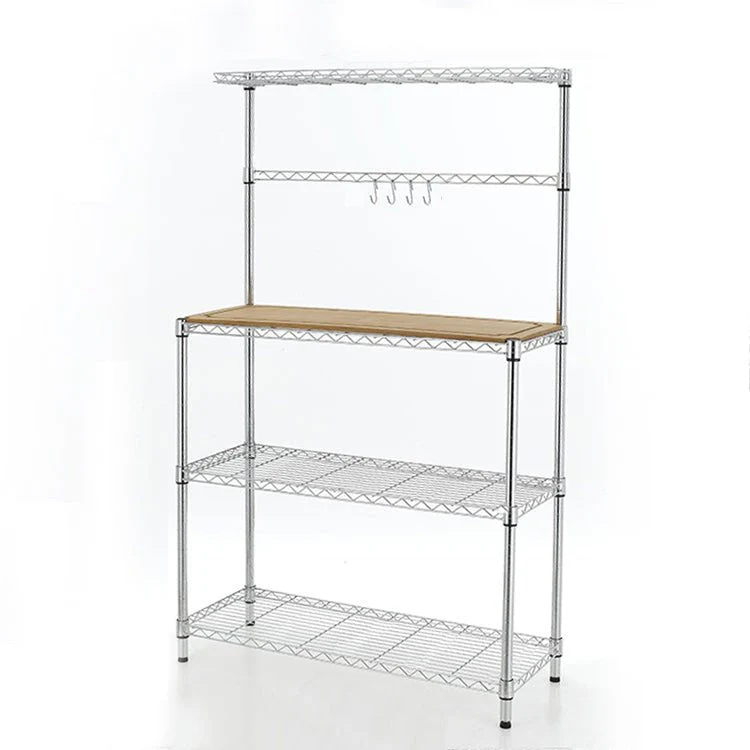 New Kitchen Storage Baker’s Rack with Table – Microwave Stand & Utility Shelf Organizer 7251244 - Image 2